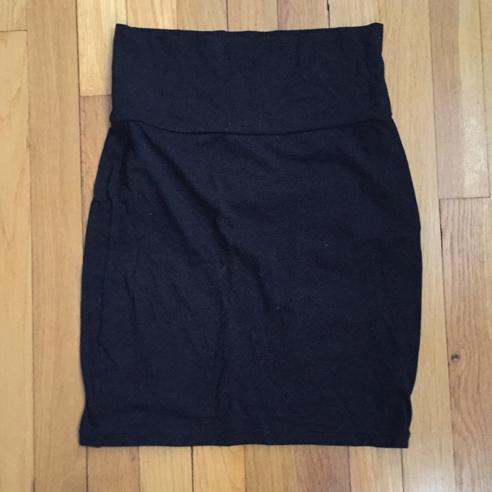 Black mini skirt